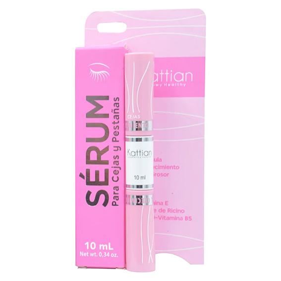 Sérum Crecimiento de Pestañas y Cejas 10ml Kattian – Fortalecimiento y estimulación del crecimiento